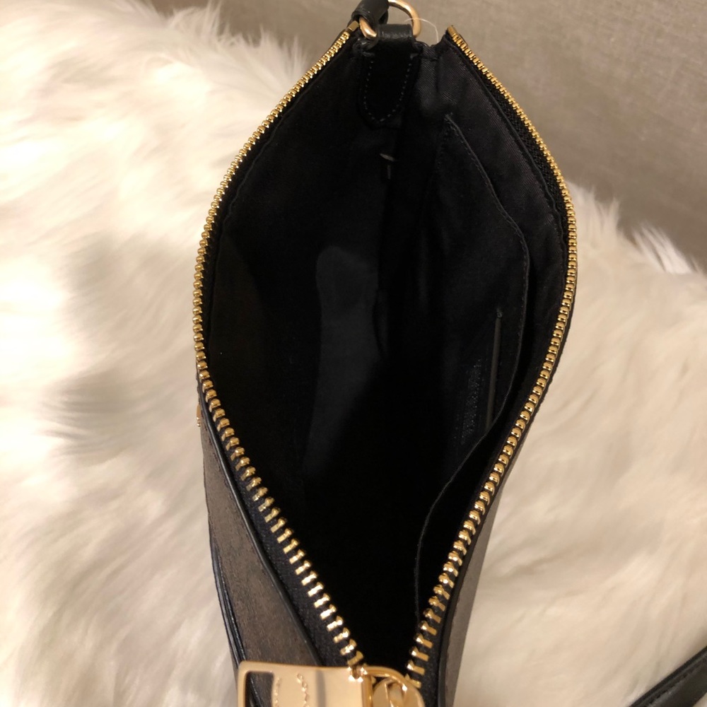 NWT COACH SIGNATURE GALLERY CROSSBODY BROWN/BLACK - Picture 7 of 8